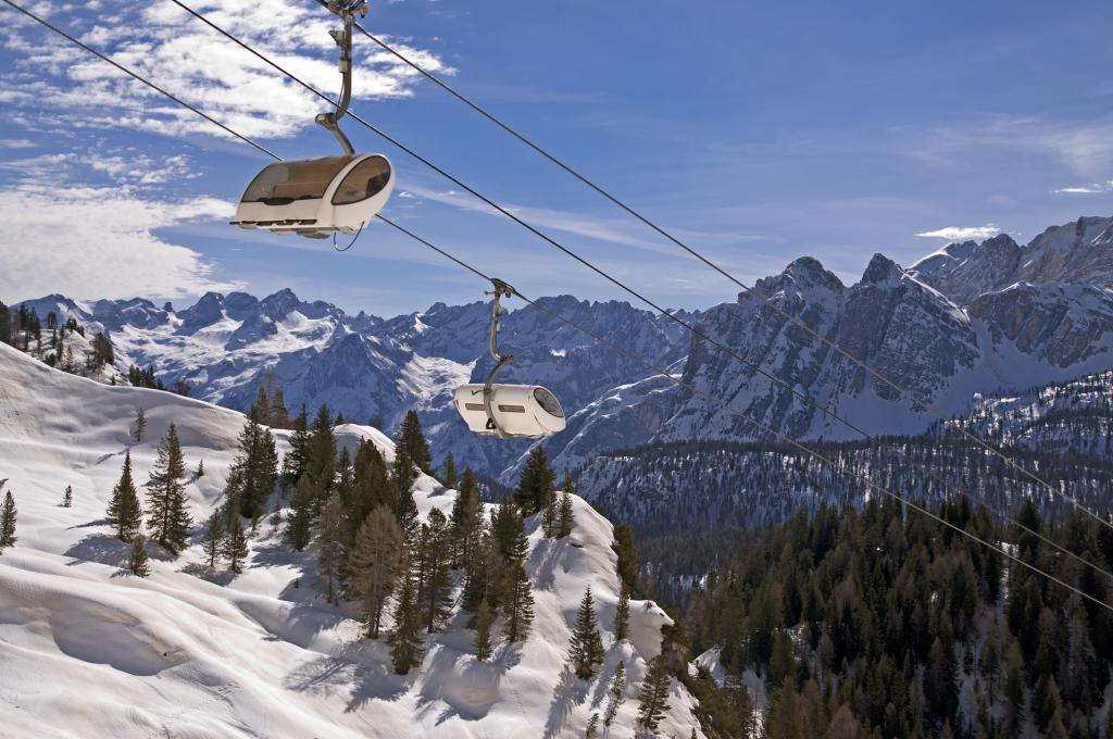 Skipiste Cortina d'Ampezzo in Italië
